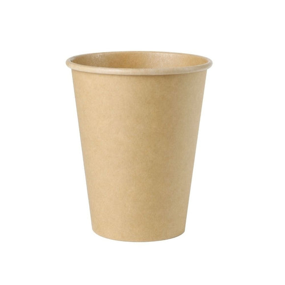Papierový pohár, 300 ml, Ø 90 mm, nebielený, hnedý