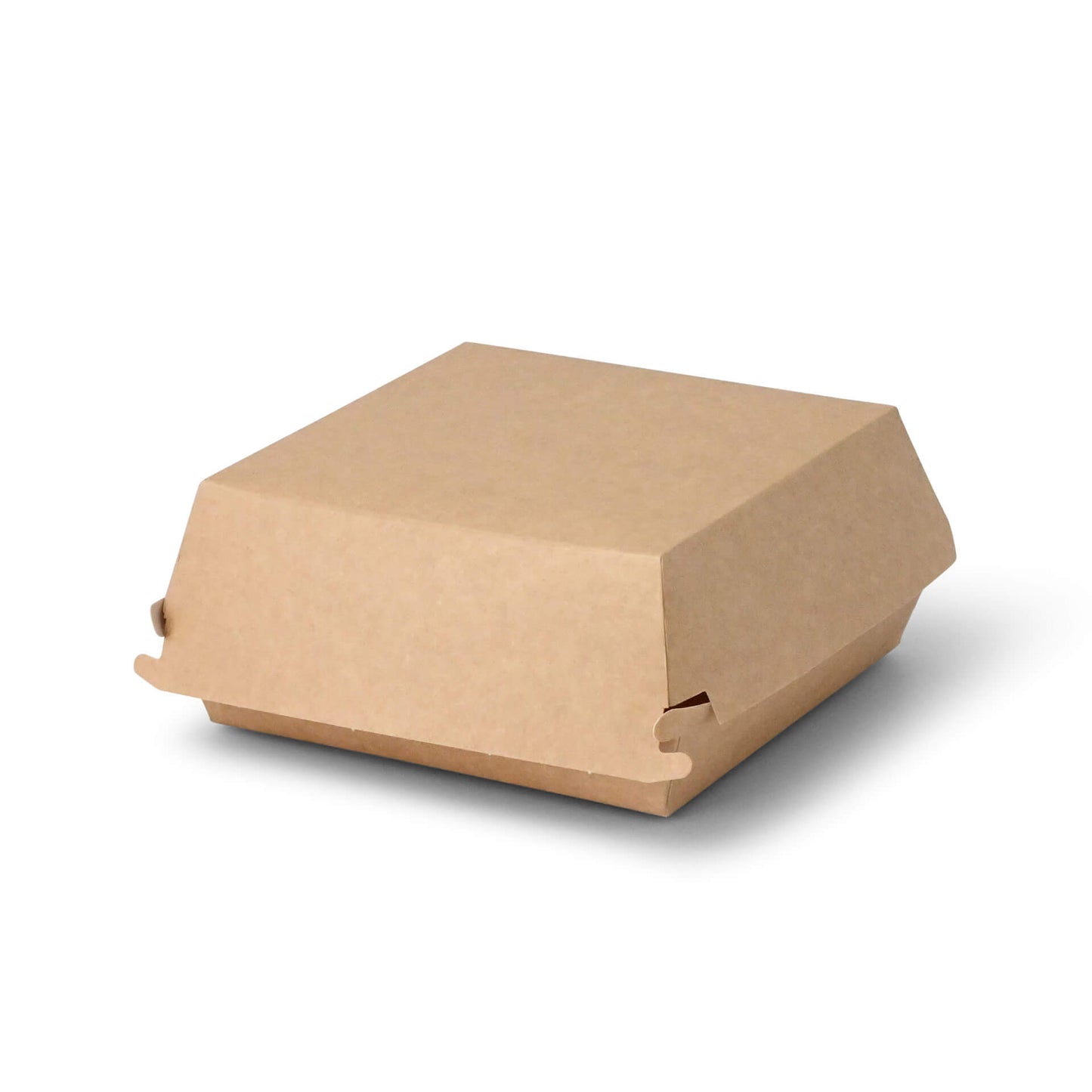 Takeaway burger box 14.5 x 14.5 x 8 cm, kraft, hnedobiele