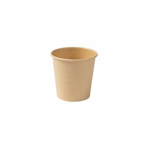 papierový pohár, 100 ml, Ø 62 mm, nebielený, hnedý