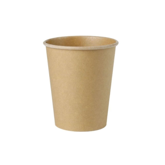 Papierový pohár, 200 ml, Ø 80 mm, nebielený, hnedý