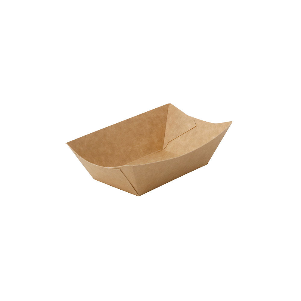 Cardboard snack bowl, 200ml, brown, 250 pcs 